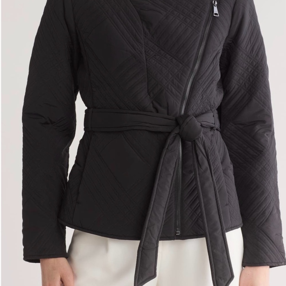 Ted Baker Black Quilted Belted Puffer Jacket